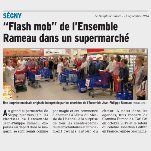 Flash Mob de l'Ensemble Rameau dans un supermarché